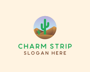 Cactus Desert Sand Dunes logo design