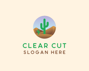 Cactus Desert Sand Dunes logo design