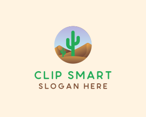 Cactus Desert Sand Dunes logo design