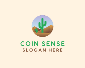 Cactus Desert Sand Dunes logo design