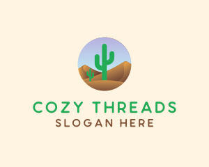 Cactus Desert Sand Dunes logo design