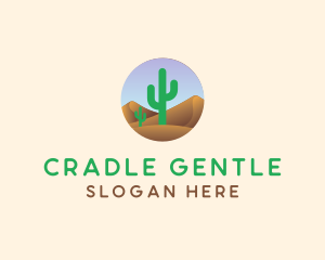 Cactus Desert Sand Dunes logo design