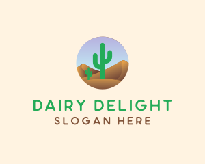 Cactus Desert Sand Dunes logo design