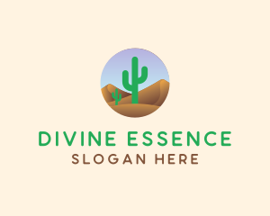 Cactus Desert Sand Dunes logo design