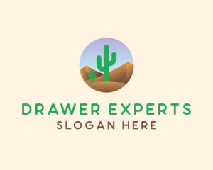 Cactus Desert Sand Dunes logo design