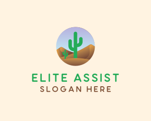 Cactus Desert Sand Dunes logo design