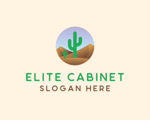 Cactus Desert Sand Dunes logo design