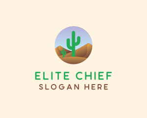 Cactus Desert Sand Dunes logo design