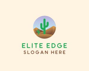 Cactus Desert Sand Dunes logo design