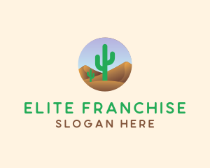 Cactus Desert Sand Dunes logo design