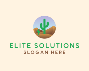 Cactus Desert Sand Dunes logo design