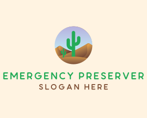 Cactus Desert Sand Dunes logo design