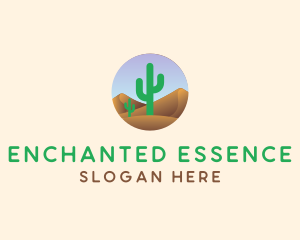 Cactus Desert Sand Dunes logo design