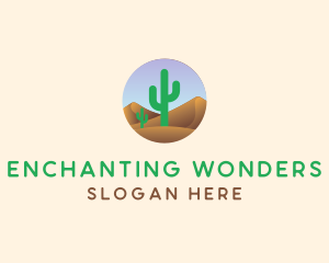 Cactus Desert Sand Dunes logo design