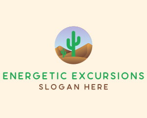 Cactus Desert Sand Dunes logo design