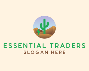 Cactus Desert Sand Dunes logo design