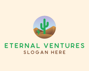 Cactus Desert Sand Dunes logo design