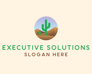 Cactus Desert Sand Dunes logo design