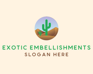 Cactus Desert Sand Dunes logo design