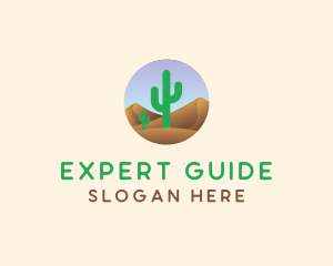 Cactus Desert Sand Dunes logo design