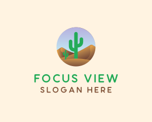 Cactus Desert Sand Dunes logo design