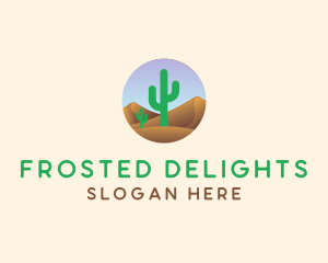 Cactus Desert Sand Dunes logo design