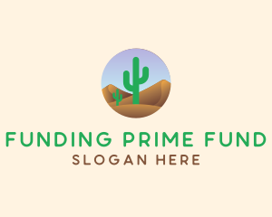 Cactus Desert Sand Dunes logo design