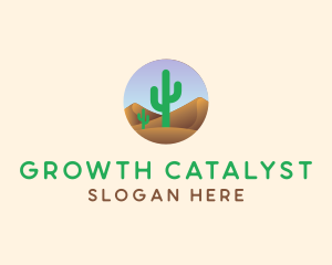 Cactus Desert Sand Dunes logo design