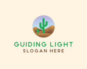 Cactus Desert Sand Dunes logo design