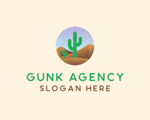 Cactus Desert Sand Dunes logo design