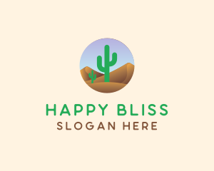 Cactus Desert Sand Dunes logo design