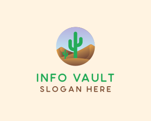 Cactus Desert Sand Dunes logo design