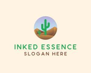 Cactus Desert Sand Dunes logo design