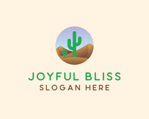 Cactus Desert Sand Dunes logo design