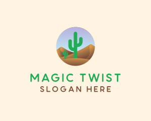 Cactus Desert Sand Dunes logo design