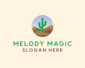 Cactus Desert Sand Dunes logo design