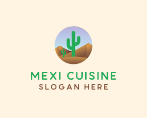 Cactus Desert Sand Dunes logo design