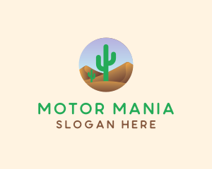 Cactus Desert Sand Dunes logo design