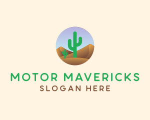 Cactus Desert Sand Dunes logo design