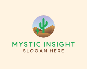 Cactus Desert Sand Dunes logo design