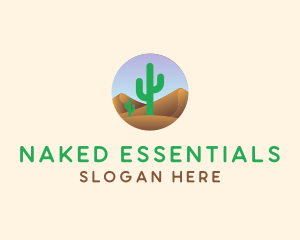 Cactus Desert Sand Dunes logo design