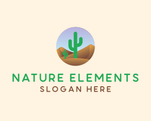 Cactus Desert Sand Dunes logo design