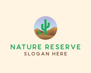 Cactus Desert Sand Dunes logo design