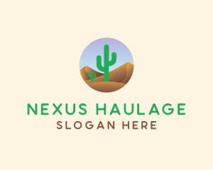 Cactus Desert Sand Dunes logo design