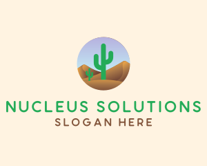 Cactus Desert Sand Dunes logo design