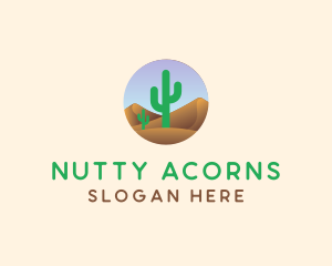 Cactus Desert Sand Dunes logo design