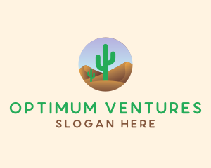 Cactus Desert Sand Dunes logo design