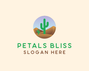 Cactus Desert Sand Dunes logo design