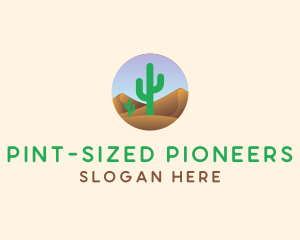 Cactus Desert Sand Dunes logo design