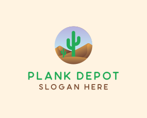 Cactus Desert Sand Dunes logo design